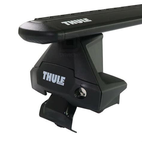 Thule Aluminium WingBar Evo Black Roof Bars Set To Fit Audi A4 B9