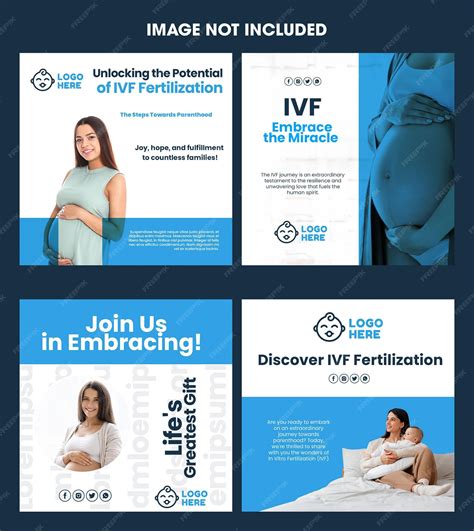 Premium PSD | Ivf fertility social media template