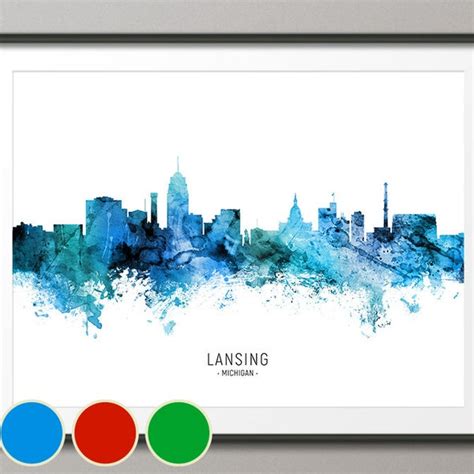 Lansing Skyline - Etsy