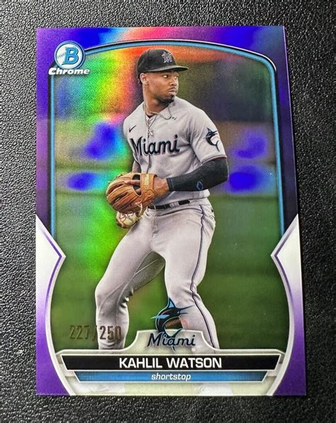 Kahlil Watson Bowman Chrome Bcp Purple Refractor