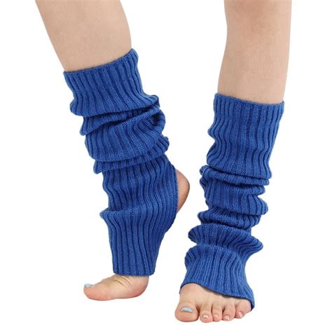 Manxivoo Female Casual Long Leg Warmers Blue