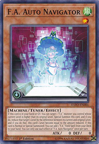 Yu Gi Oh Yu Gi Oh Fa Auto Navigator Exfo En086 Common 1st