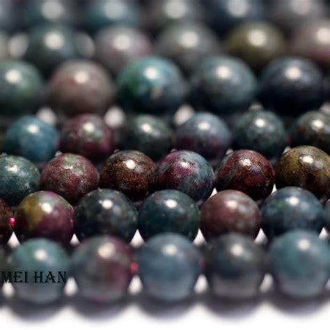 Meihan Natural Zoisite Ruby Sapphire 6mm 8mm Charms Smooth Stobne Loose