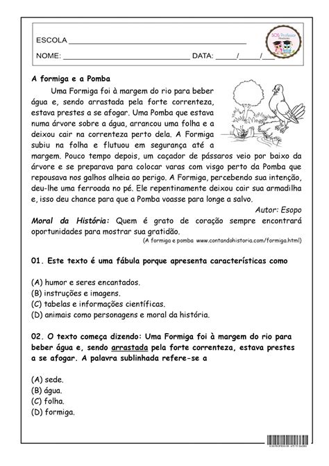 Textos Para Interpreta O O Ano Respostas Pdf