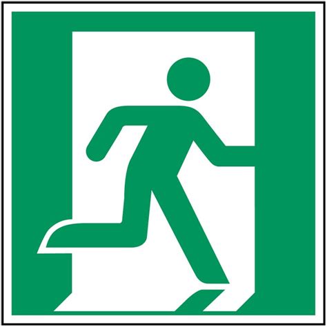 Brady Laminated Polyester Iso Safety Sign Emergency Exit Right W