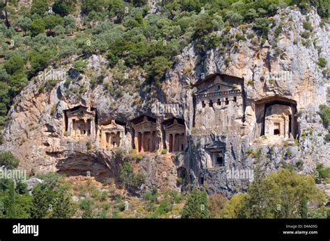 Lycian Rock Tombs Burial Place In The Rocks In Ancient City Kaunos