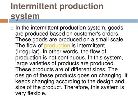 Types Of Production System