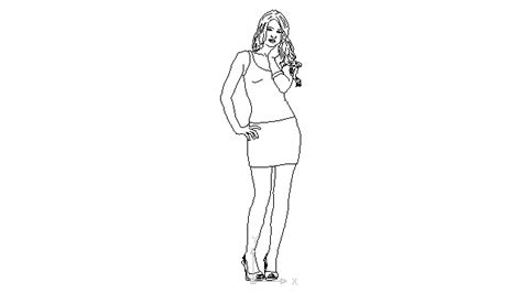 How To Draw A Woman Standing Step By Step