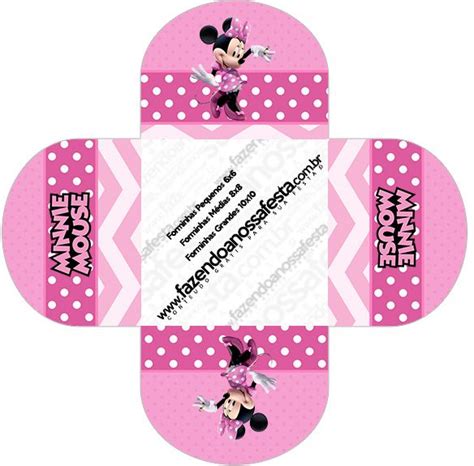 Minnie Mouse Box Template Hacer Cajas De Regalo Moldes