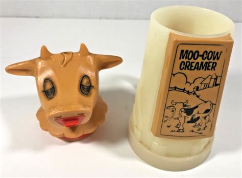 Vintage Plastic Moo Cow Creamer Pitcher Whirley Industries Warren Pa