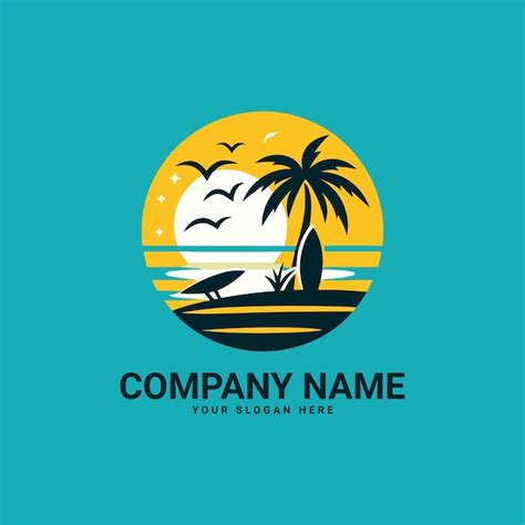 Premium Vector Summer Beach Logo Design