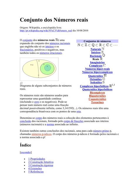 PDF Conjunto Dos N Meros Reais Bertozi A Norma Associada A P