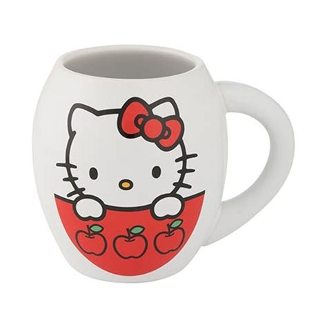 Mirax Hobbies Vandor 8796 Hello Kitty I Love Apples 18 Oz Oval Ceramic Mug