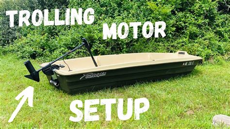 Sun Dolphin American 12 Jon Boat Trolling Motor Setup Youtube