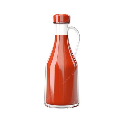 Sauce Bottle D Model Cartoon Style Render Illustration D Sauce