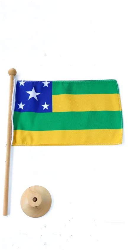 Bandeira De Mesa Sergipe Oficial Base Em Madeira Dupla Face