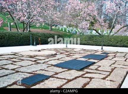 Tomb of John F. Kennedy and Jackie Kennedy at Arlington National ...