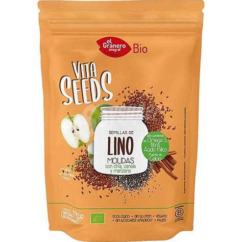 El Granero Vita Seeds Semillas De Lino Molidas Con Ch A Canela Y