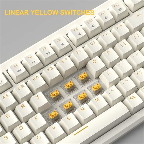 Mechanical Gaming Keyboard and Mouse MageGee STAR98 Yellow LED Backlit ...