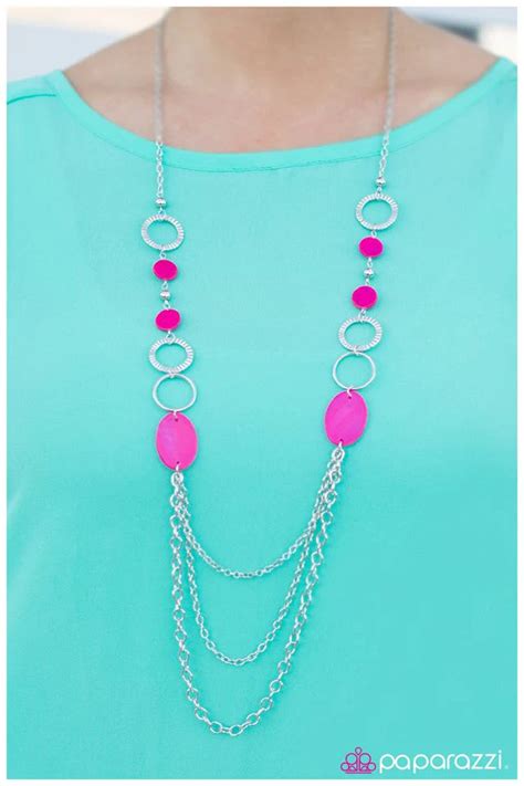 Paparazzi Necklace ~ Happy Go Lucky Pink Paparazzi Jewelry Online Store