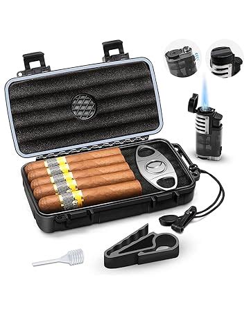 Amazon Flauno Travel Cigar Humidor Large Portable Travel Humidor