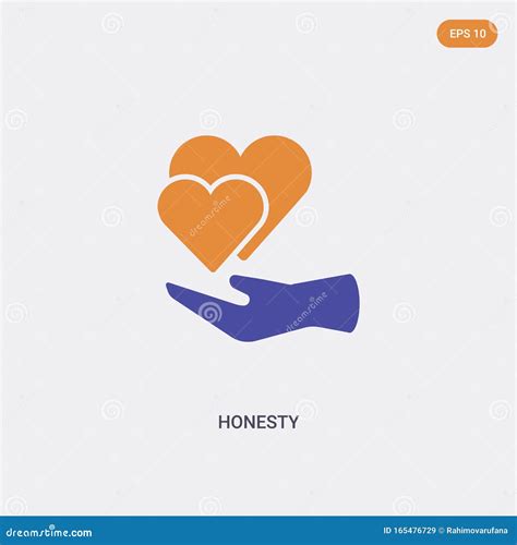 2 Color Honesty Concept Vector Icon Isolated Two Color Honesty Vector