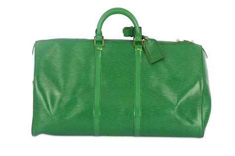 Lot 167 Louis Vuitton Green Epi Keepall 55