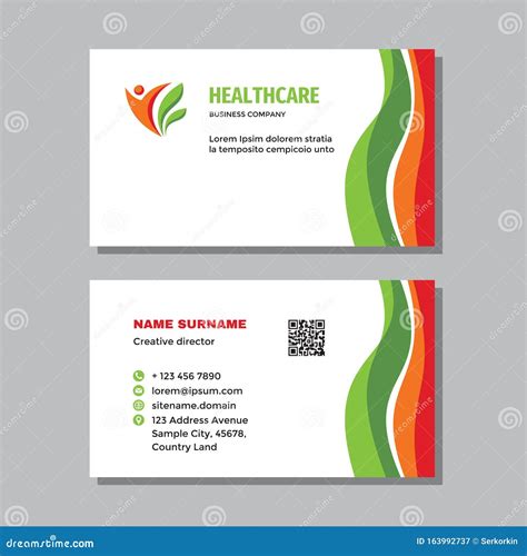 Business Card Template With Logo Concept Design Positive Healthcare