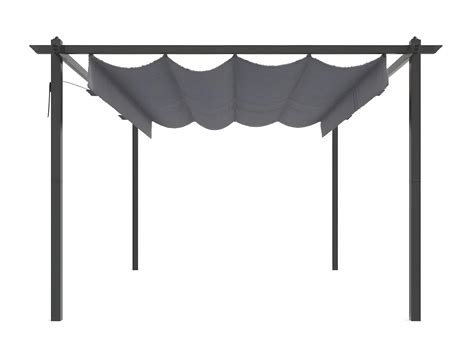 Gazebo Tenda de recepção de jardim telhado retrátil 4x3 m