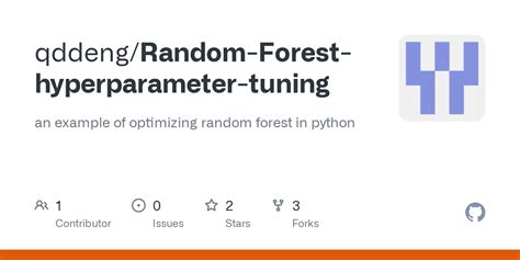 Github Qddeng Random Forest Hyperparameter Tuning An Example Of