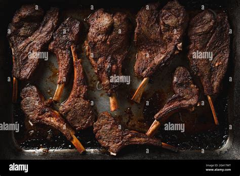 BBQ Lamb Chops - Braai Stock Photo - Alamy