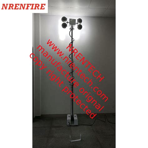 Foldable Telescopic Mast Light Tower Vehicle Roof Mounted Pneumatic