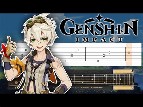 Yu Peng Chen Genshin Impact Main Theme Tab Lyrics Tabs Video