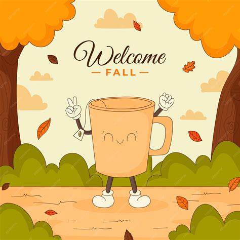 Premium Vector | Hand drawn cartoon character illustration for fall season