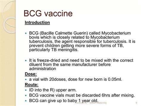 Dose Of Bcg Vaccine In Ml 7