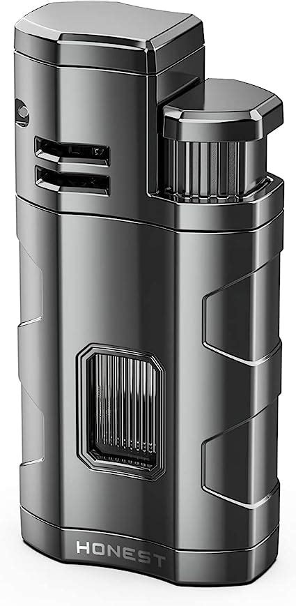 Jopoo Briquet Temp Te Triple Jet De Flamme R Glable Coupe Vent Gaz