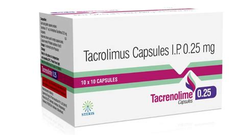 Tacrolimus Capsule Mg Tacrenolime Capsule Steris Healthcare Pvt Ltd