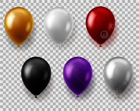 Gambar Balon Warna Warni Diatur Terbang Bulat Berwarna Ungu Warna