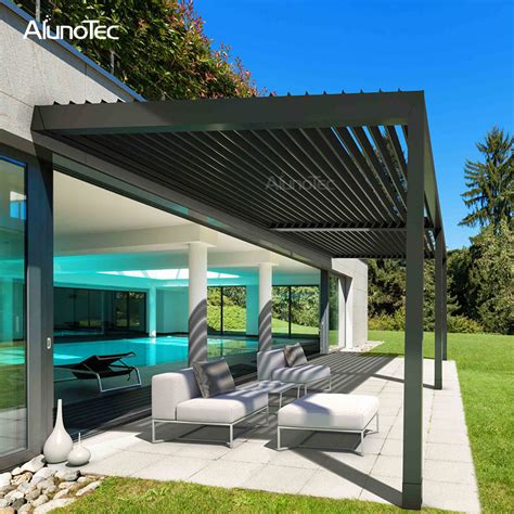 Outdoor Graden Electric Folding Gazebo Shading Aluminium Pergola Kits