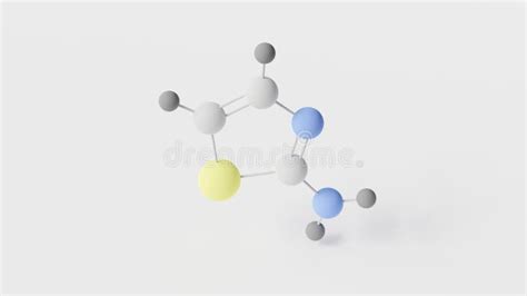 2 Aminothiazole Molecule 3d Molecular Structure Ball And Stick Model Structural Chemical