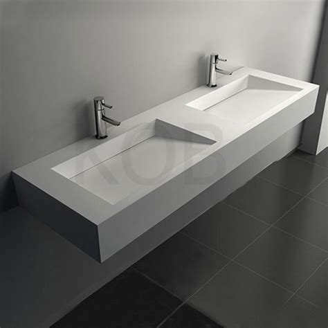 Trough Sinks Solid Surface Bathroom Wash Basin Bathroom Sink