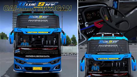 Blue Skymod Bussid Jetbus Shd Hino Rk Gen Rayyen Trans Cortas