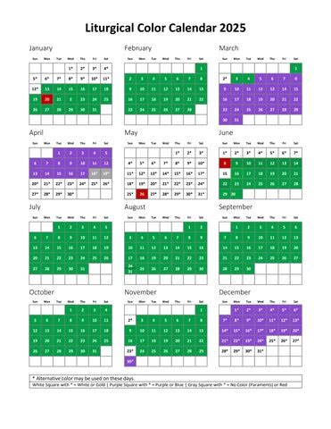 Liturigcal Color Calendar By United Methodist Publishing House