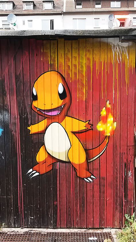 Pokemon Glumanda Graffiti Gelsenkirchen Wannerstrasse Graffiti