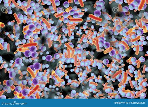 Biofilm Of Antibiotic Resistant Bacteria Stock Illustration