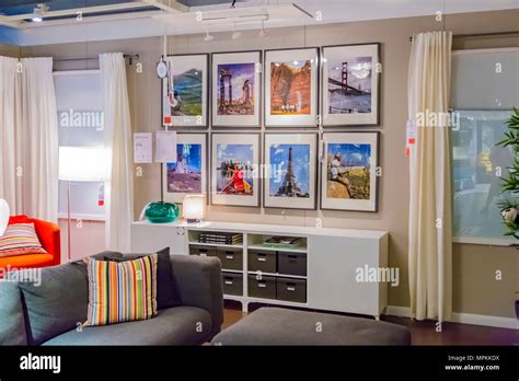 Living room design in the showroom inside an Ikea store in the US Stock Photo - Alamy