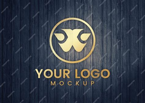 Premium PSD | Gold logo mockup psd