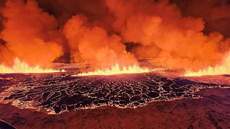 Erupci N Volc Nica En La Pen Nsula De Reykjanes En El Suroeste De