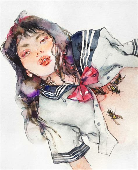 Update more than 87 watercolor sketch girl - seven.edu.vn