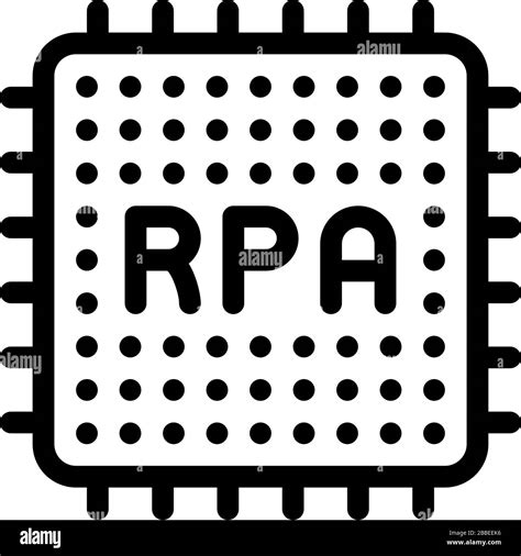 Rpa Chip Icon Vector Outline Illustration Stock Vector Image Art Alamy